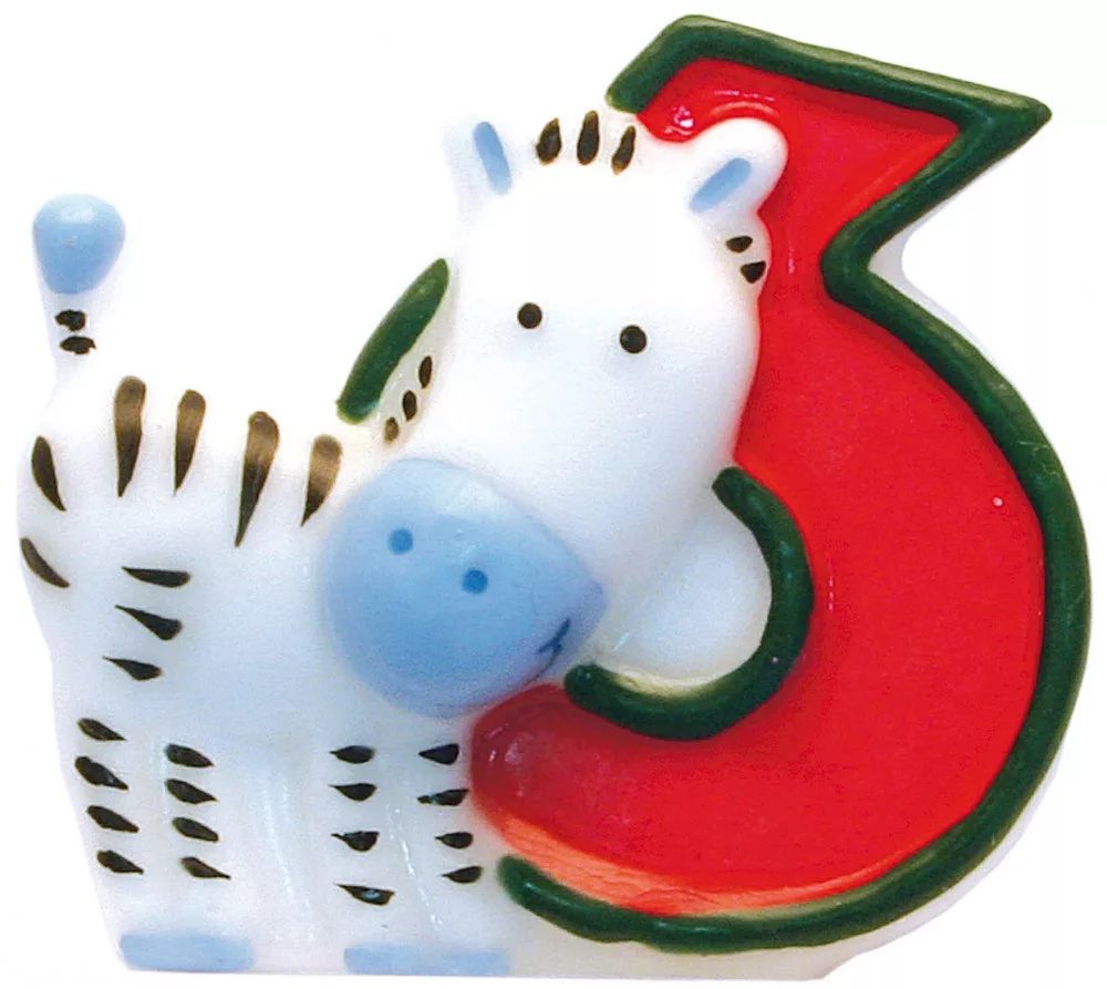 Amscan Zebra dortová svíčka s číslem 6