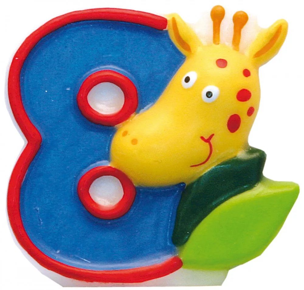 Amscan Žirafa dortová svíčka s číslem 8