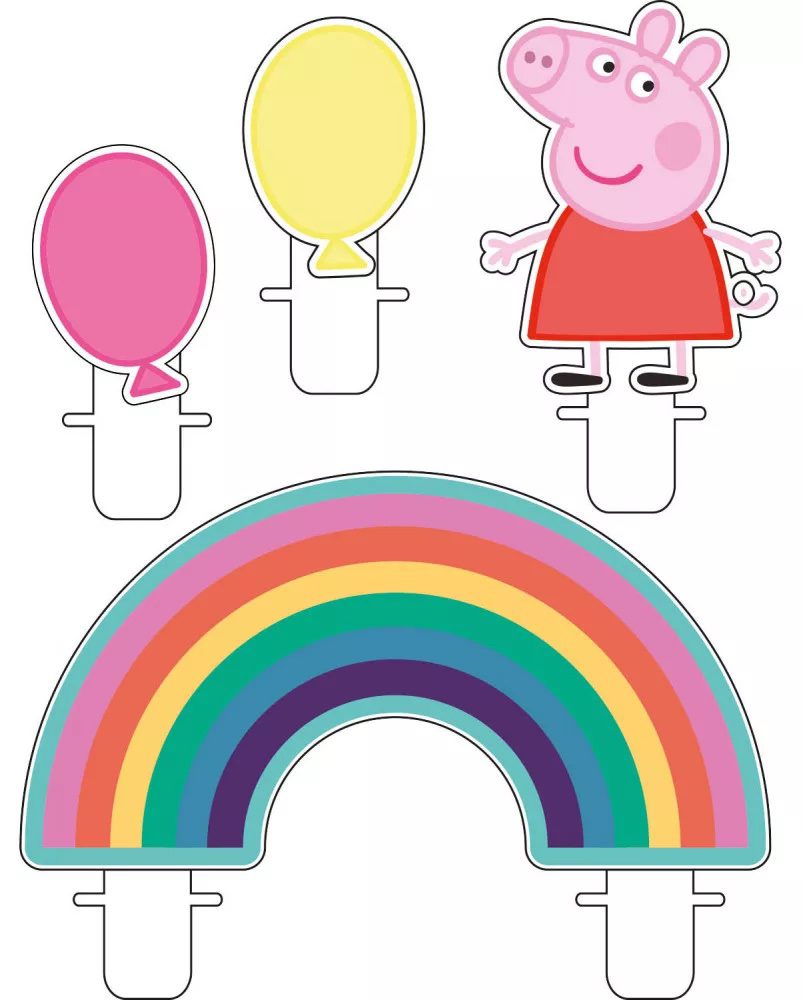 Prasátko Peppa dortová svíčka set 4ks