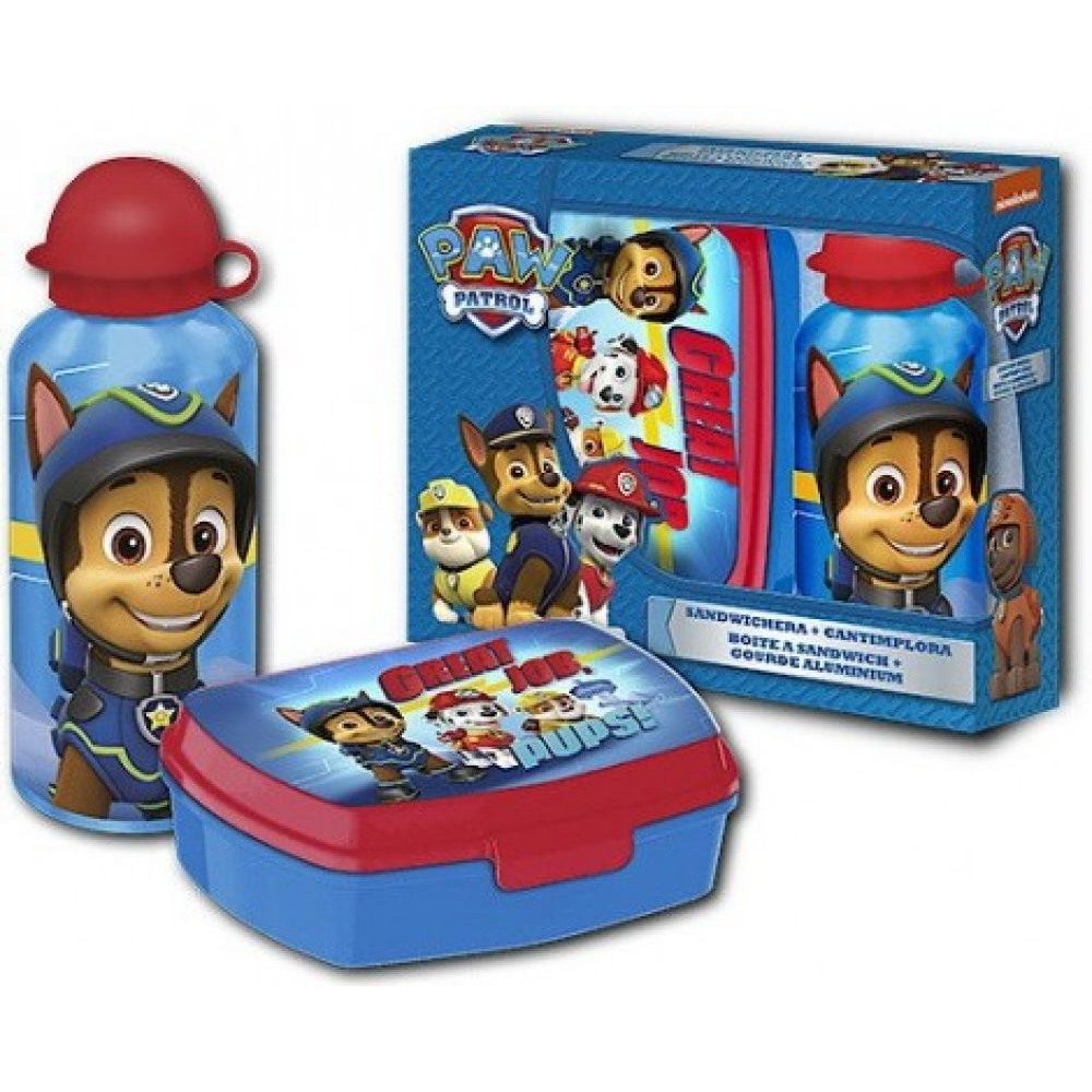 Kids Euroswan Tlapková patrola Sandwich box + hliníková láhev